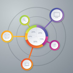 Vector illustration infographic five options