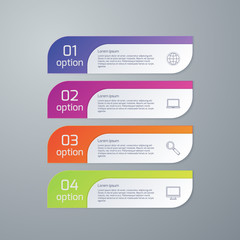 Vector illustration infographics four options