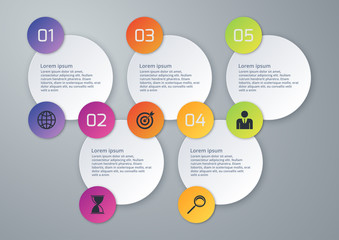 Vector illustration infographic five options