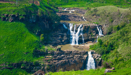 Fototapeta premium St.clair waterfall at Thalawakele in Sri Lanka