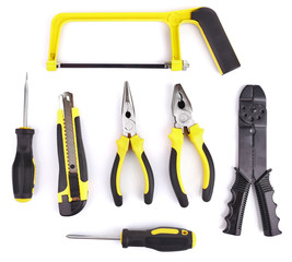 Set of tools isolated on white