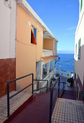 Street in Los Gigantes,Tenerife,Canary Islands.