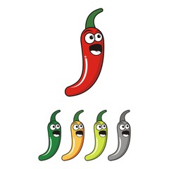 Red Chili Pepper Cartoon Character