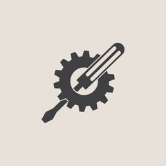screwdriver repair icon vector