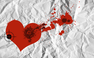Broken heart - abstract background