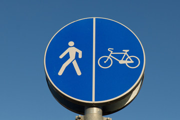 Pedestrian cyclist sign