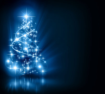 Christmas  blue tree