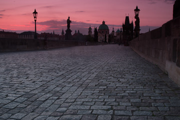 Obraz premium Karlsbron i Prag.