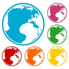 Globe icons set