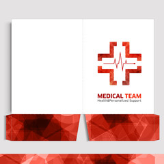 Medicine corporate identity folder red