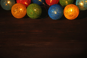 Christmas garland closeup