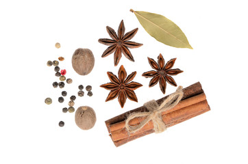 whole set of spices in the isolate