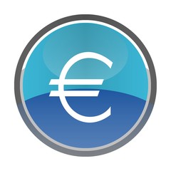 Euro dans un bouton bleu