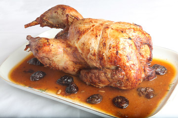 pollo con ciruelas