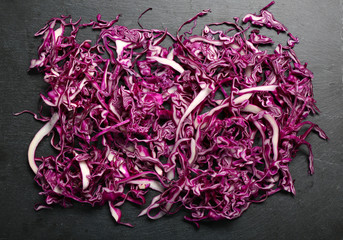 Cut red cabbage closeup
