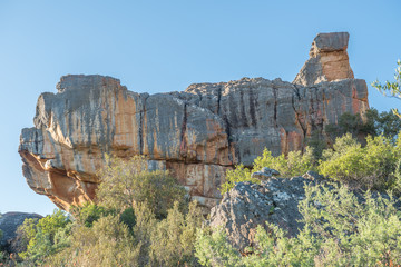 Fototapeta na wymiar Sandstone formation at the Gifberg Resort