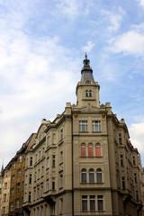 Buildings in the center of Prague, Czech republic