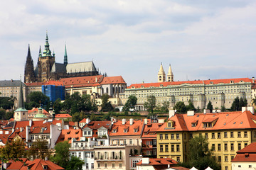 Naklejka na ściany i meble View from Charles Bridge, Prague, Czech Republic
