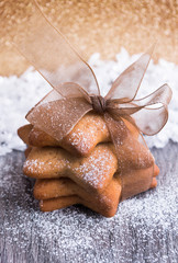Homemade christmas cookies - gingerbread stars