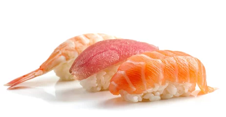 Crédence de cuisine en verre imprimé Bar à sushi divers sushis