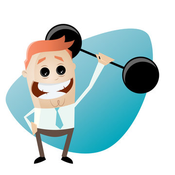 gewicht heben stark gesch&auml;ftsmann