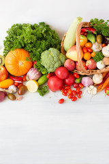 Collection fruits and vegetables.