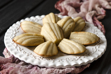 The French cookies Madeleine   