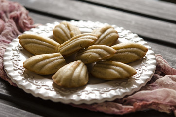The French cookies Madeleine   