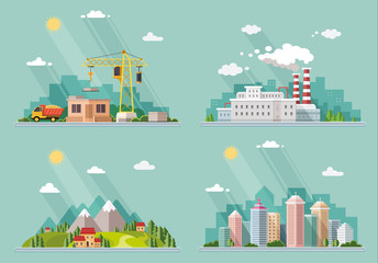 Naklejka premium Set of icons for your design. Flat style vector illustration.