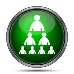 Organizational chart with people icon