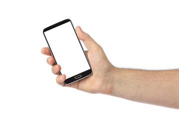 Hand with smartphone