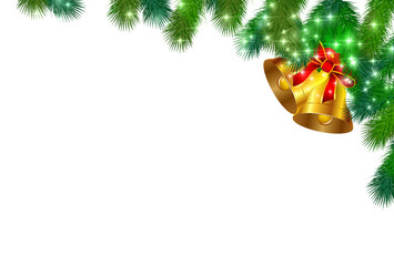 クリスマス　モミの木　鐘