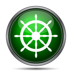 Obraz premium Nautical wheel icon