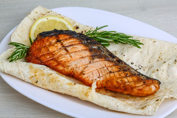 Grilled salmon
