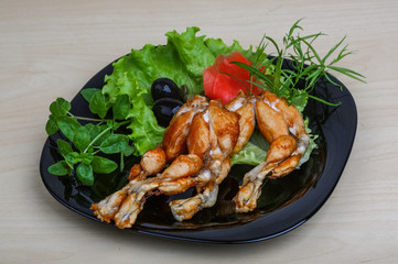 Fried frog legs