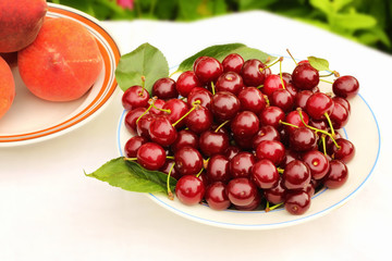 cherries in a bowl summer garden