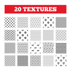 Pets icons. Cat paw with clutches sign.