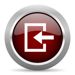 enter red glossy web icon