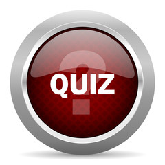 quiz red glossy web icon