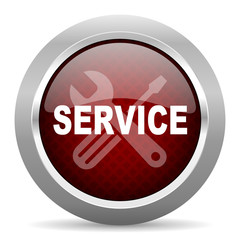 service red glossy web icon