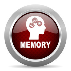 memory red glossy web icon