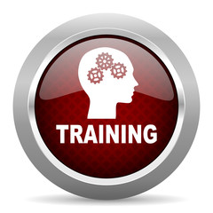 training red glossy web icon