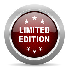limited edition red glossy web icon