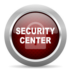 security center red glossy web icon