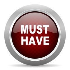 must have red glossy web icon