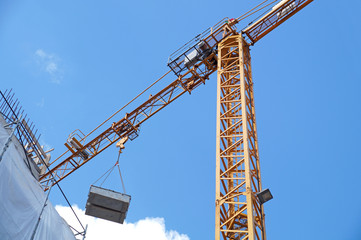 Naklejka premium construction site with crane