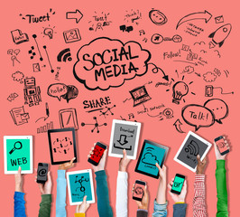 Social Media Global Communication Technology Connection Concept