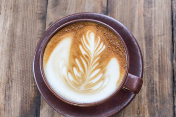 Hot Latte in a red cup