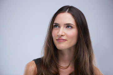 Naklejka premium portrait of young woman isolated