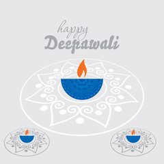 Naklejka premium diwali concept vector illustration 